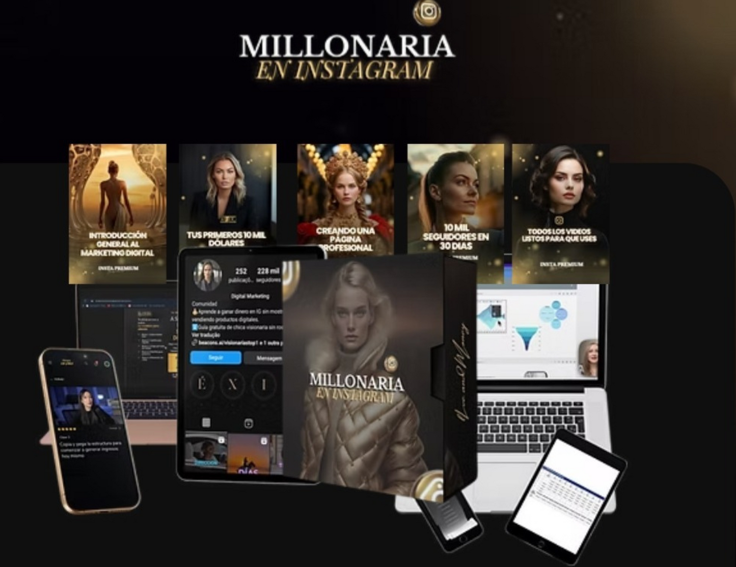CURSO Millonaria en Instagram (VIDEOS + MATERIAL DESCARGABLE + TU PRIMER PRODUCTO GRATIS)